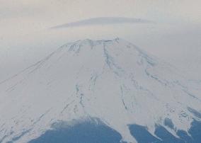 Mt. Fuji puts up umbrella